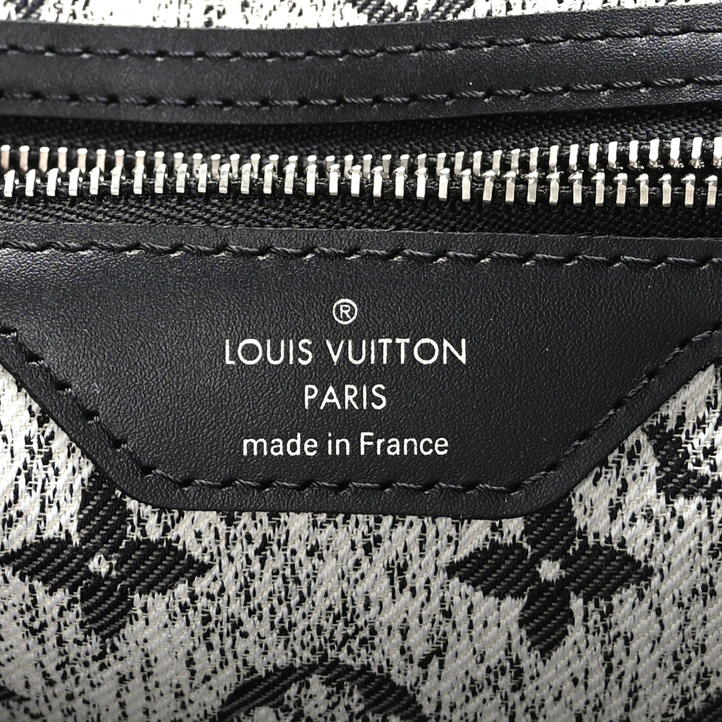 Denim Monogram Jacquard Neverfull MM Grey