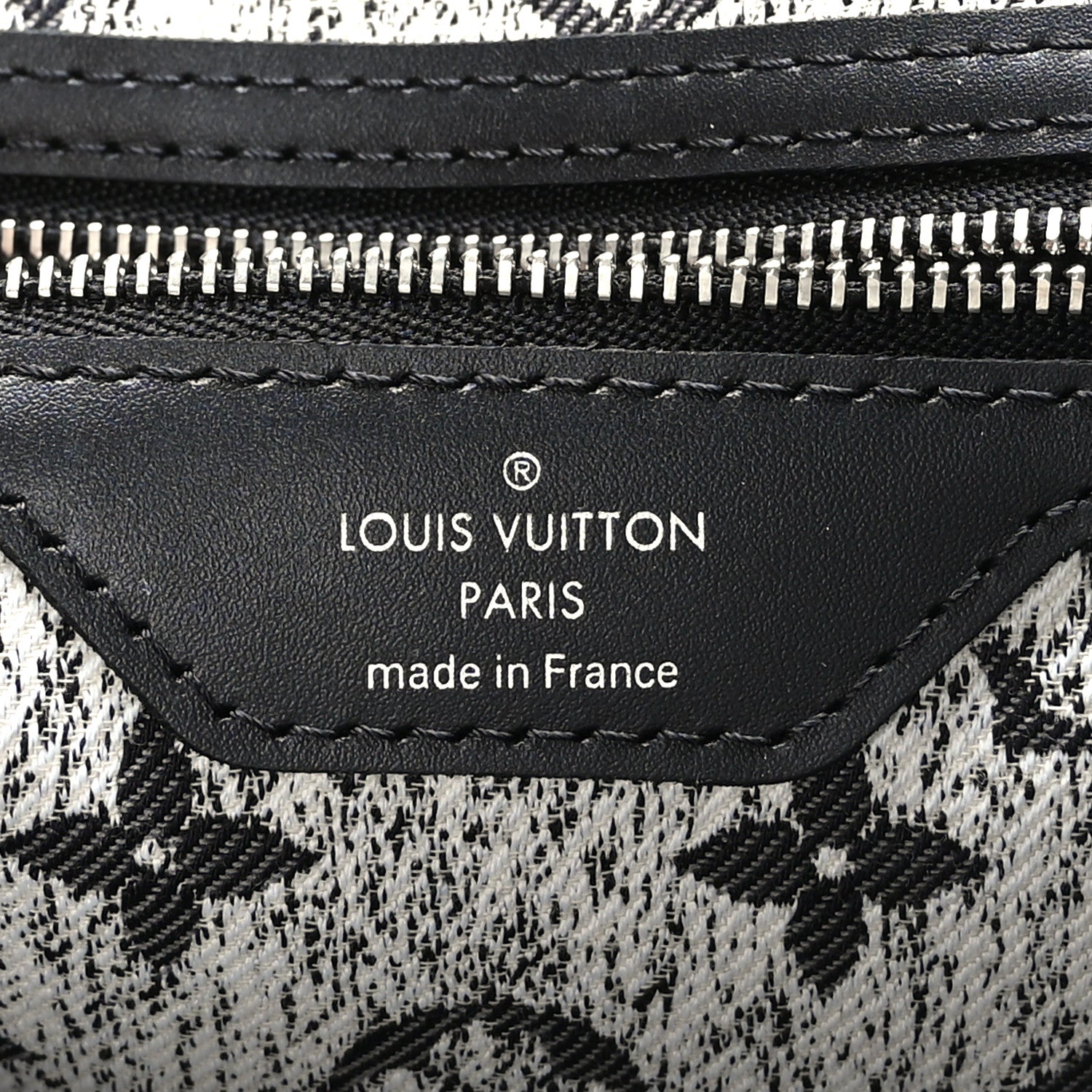 Louis Vuitton Denim Monogram Jacquard Neverfull MM Grey 7 of 9