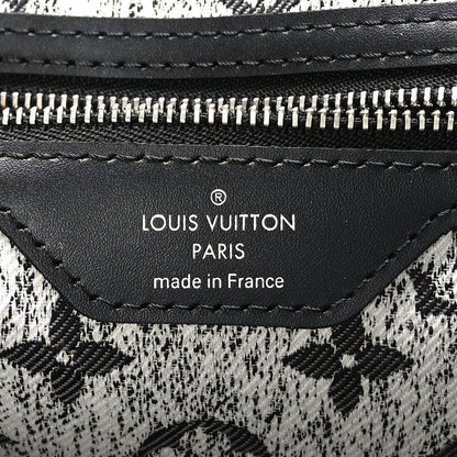 Louis Vuitton Denim Monogram Jacquard Neverfull MM Grey 7 of 9
