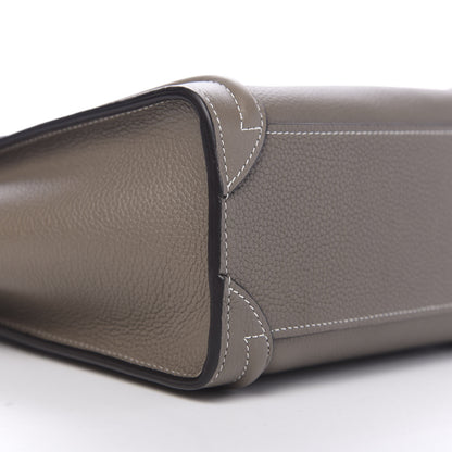 Celine Drummed Calfskin Nano Luggage Souris 7 of 9