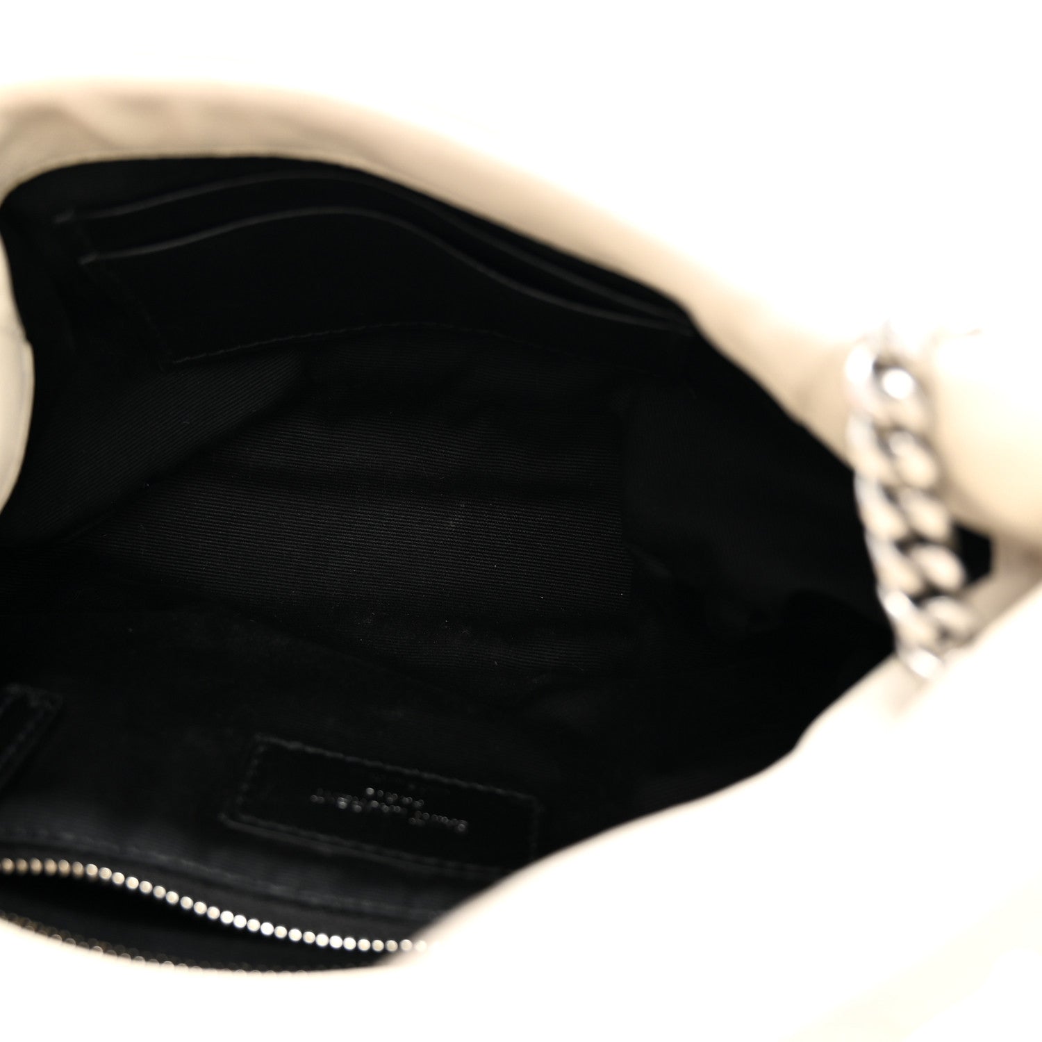 Saint Laurent Lambskin Quilted Toy Loulou Puffer Monogram Chain Satchel Crema Soft 5 of 20