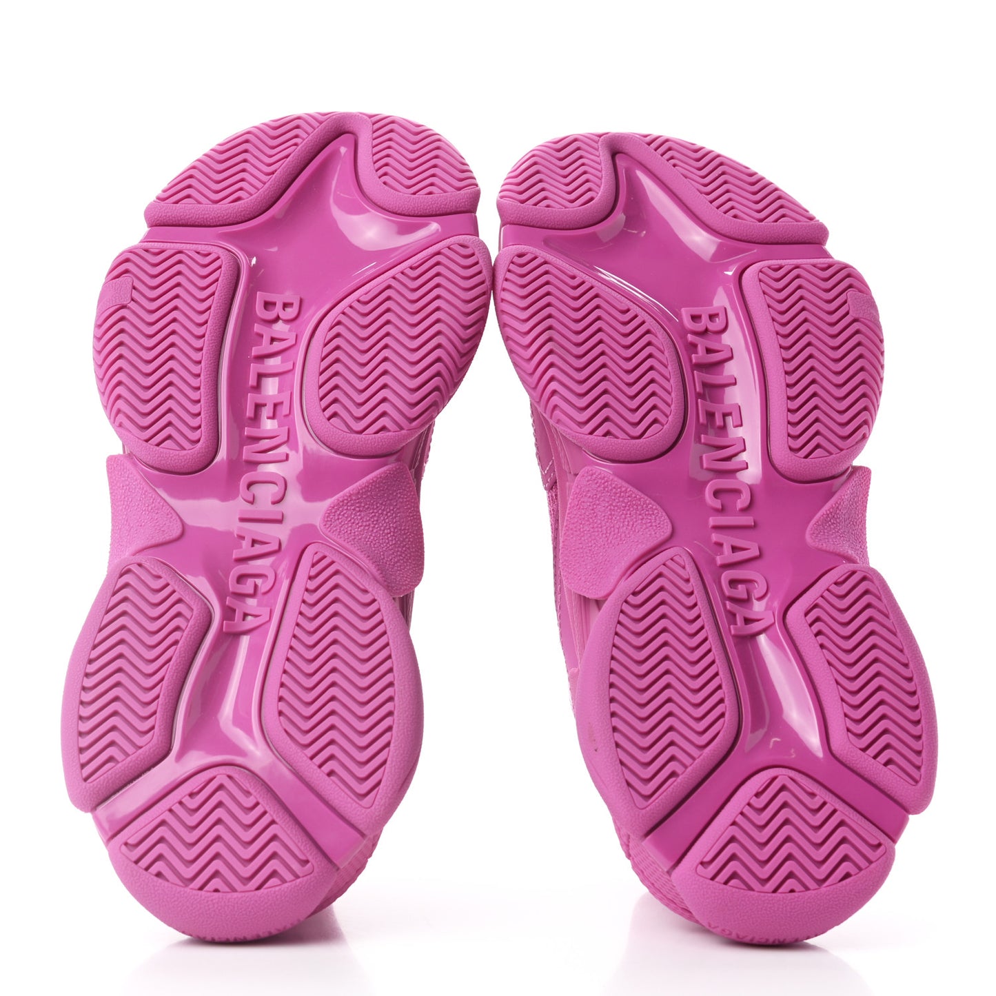 Fabric Mesh Womens Triple S Sneakers 38 Fluo Pink