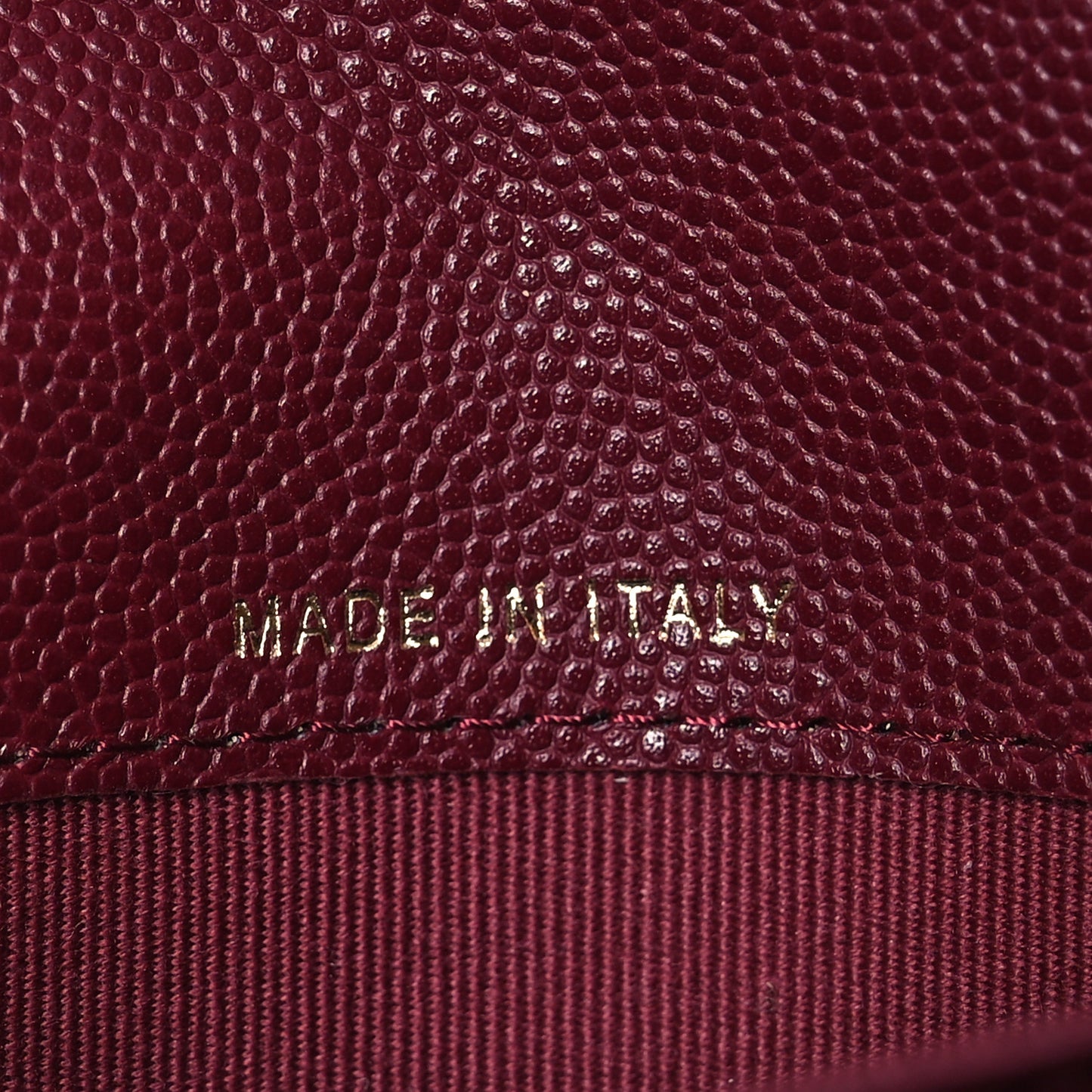 Caviar Quilted Large Gusset Flap Wallet Burgundy