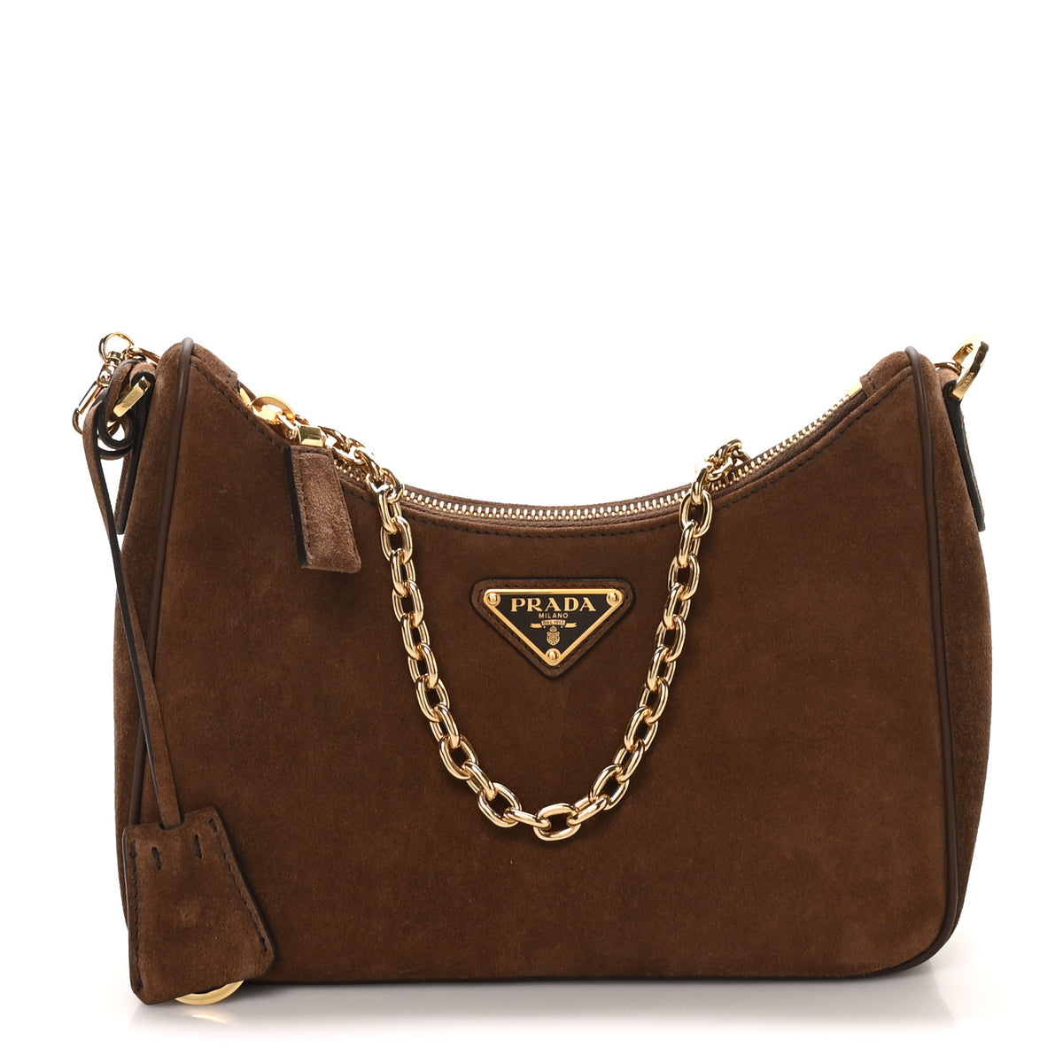 Scamosciato Suede Mini Re-Edition Shoulder Bag Cacao
