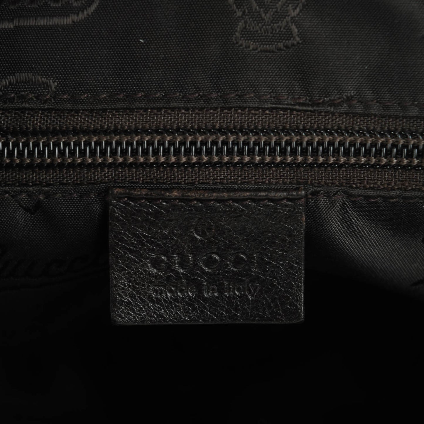 Guccissima Medium Flat Messenger Bag Dark Brown