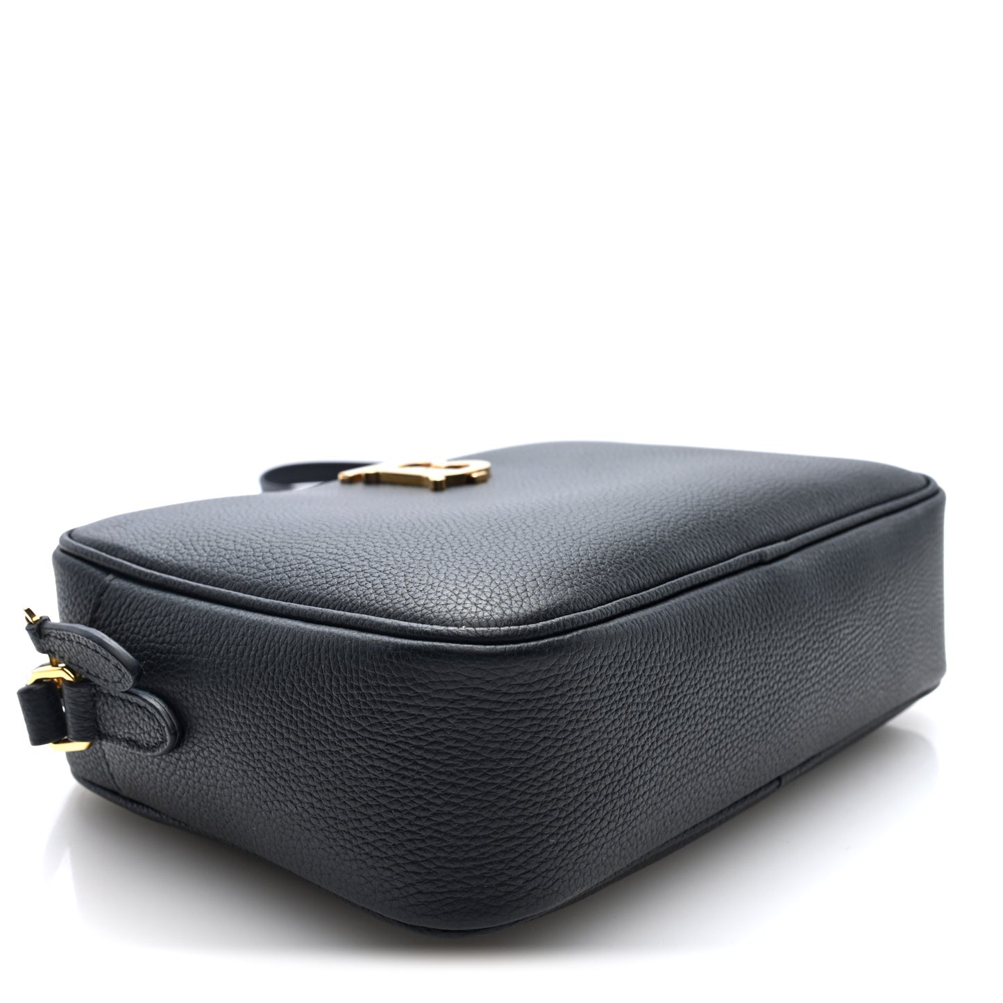 Grained Calfskin TB Large Camera Bag Black Black