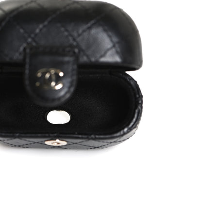 Chanel Lambskin Quilted Airpods Pro Case With Chain Black 4 of 7