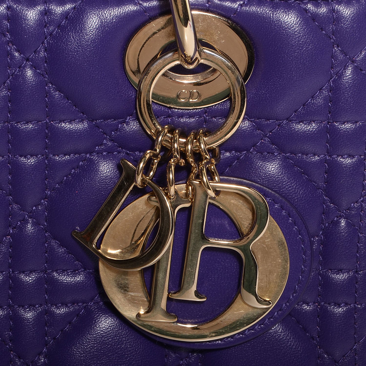 Christian Dior Lambskin Cannage Medium Lady Dior Purple 8 of 8