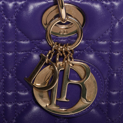 Christian Dior Lambskin Cannage Medium Lady Dior Purple 8 of 8