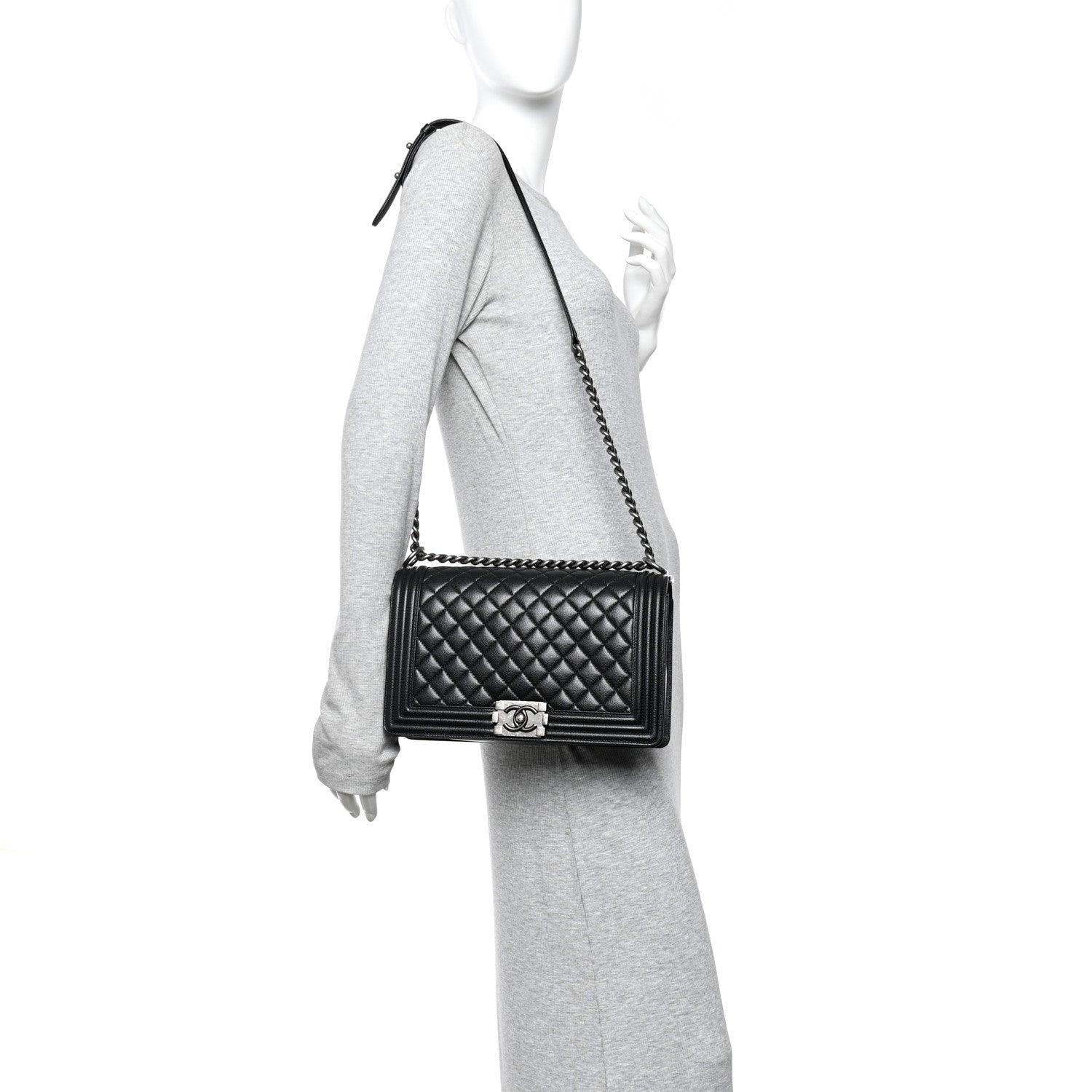 Chanel Caviar Quilted New Medium Boy Flap Black 2 of 10