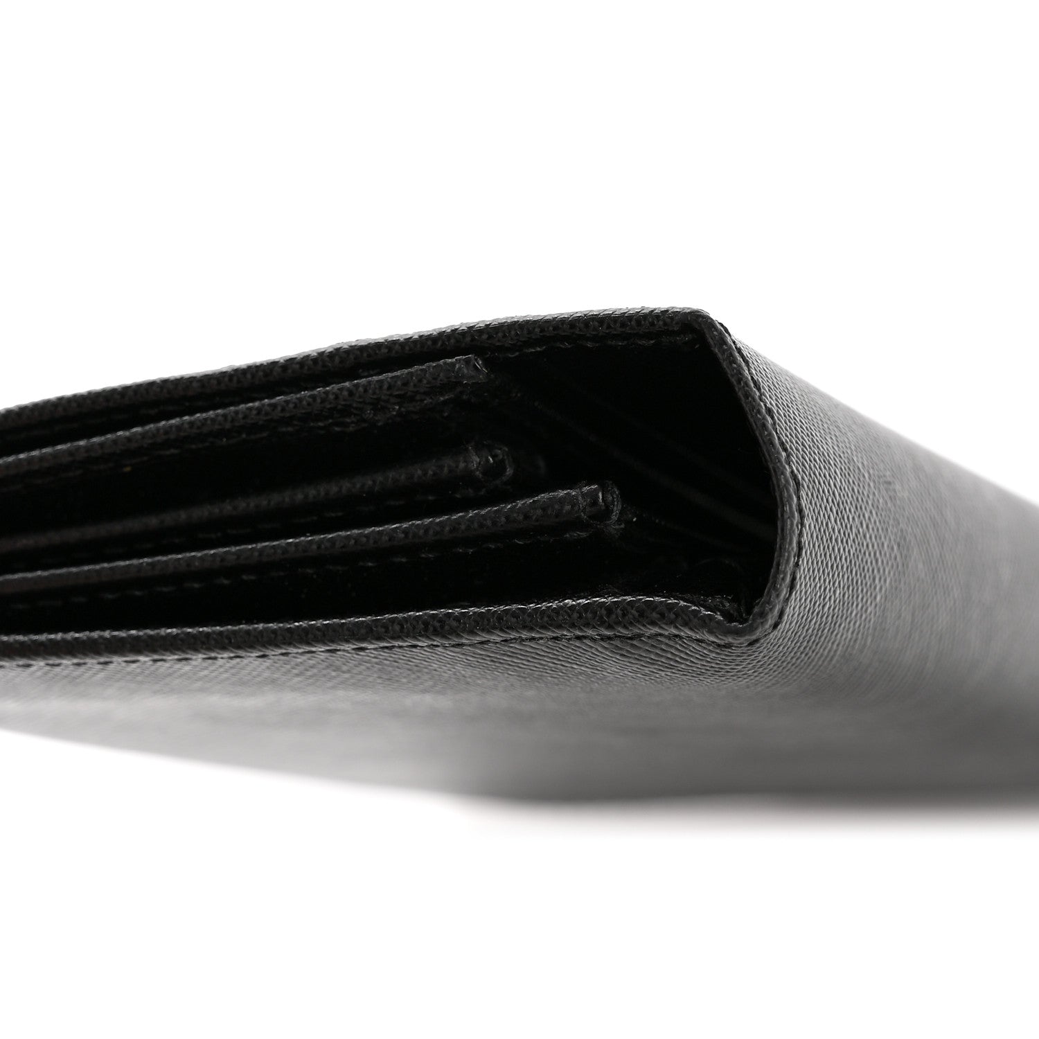 Prada Saffiano Triangle Continental Flap Wallet Black 12 of 12