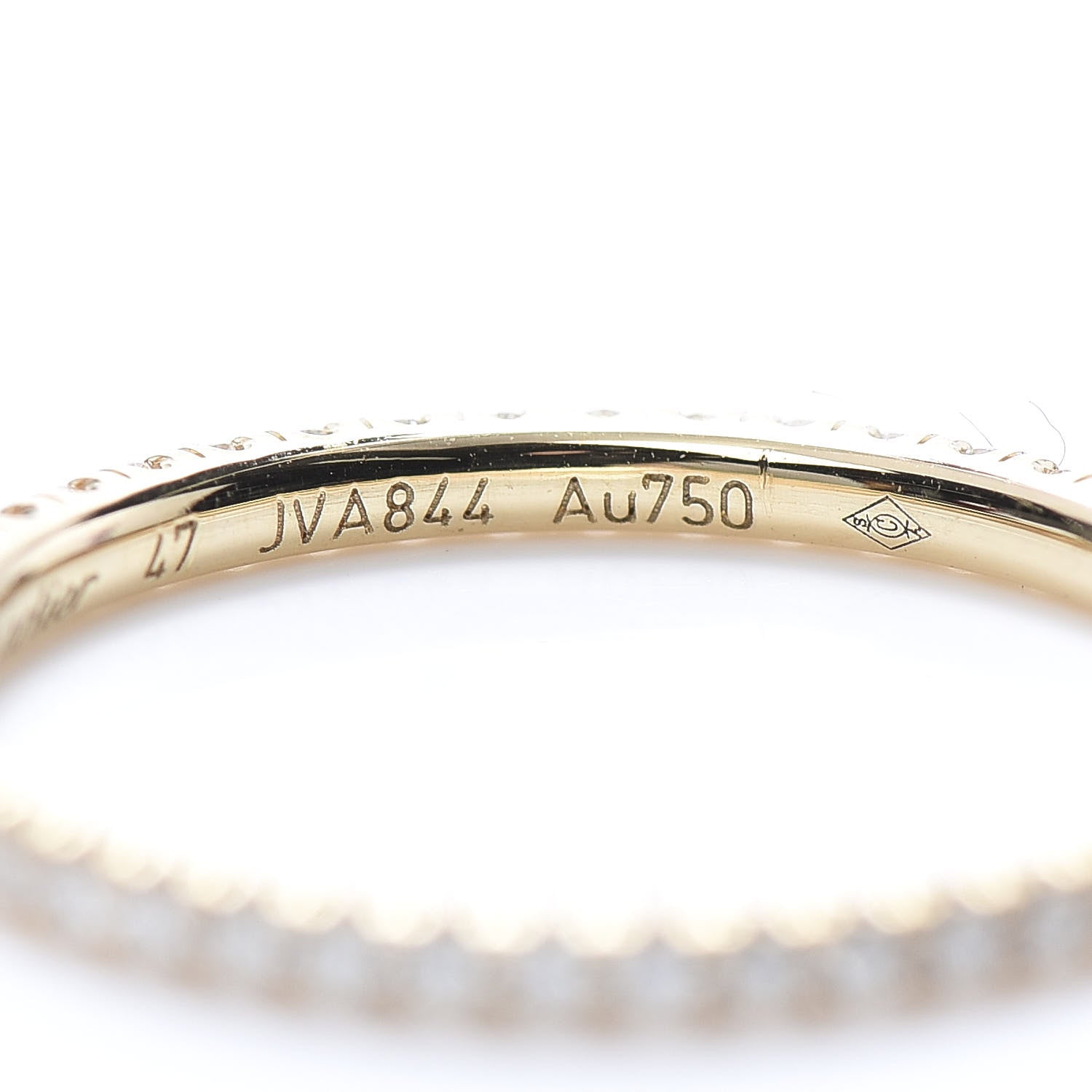 Cartier 18K Yellow Gold Diamond Etincelle De Eternity Ring 47 4 5 of 6