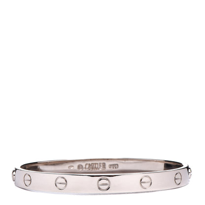 Cartier 18K White Gold LOVE Bracelet 17 1 of 5