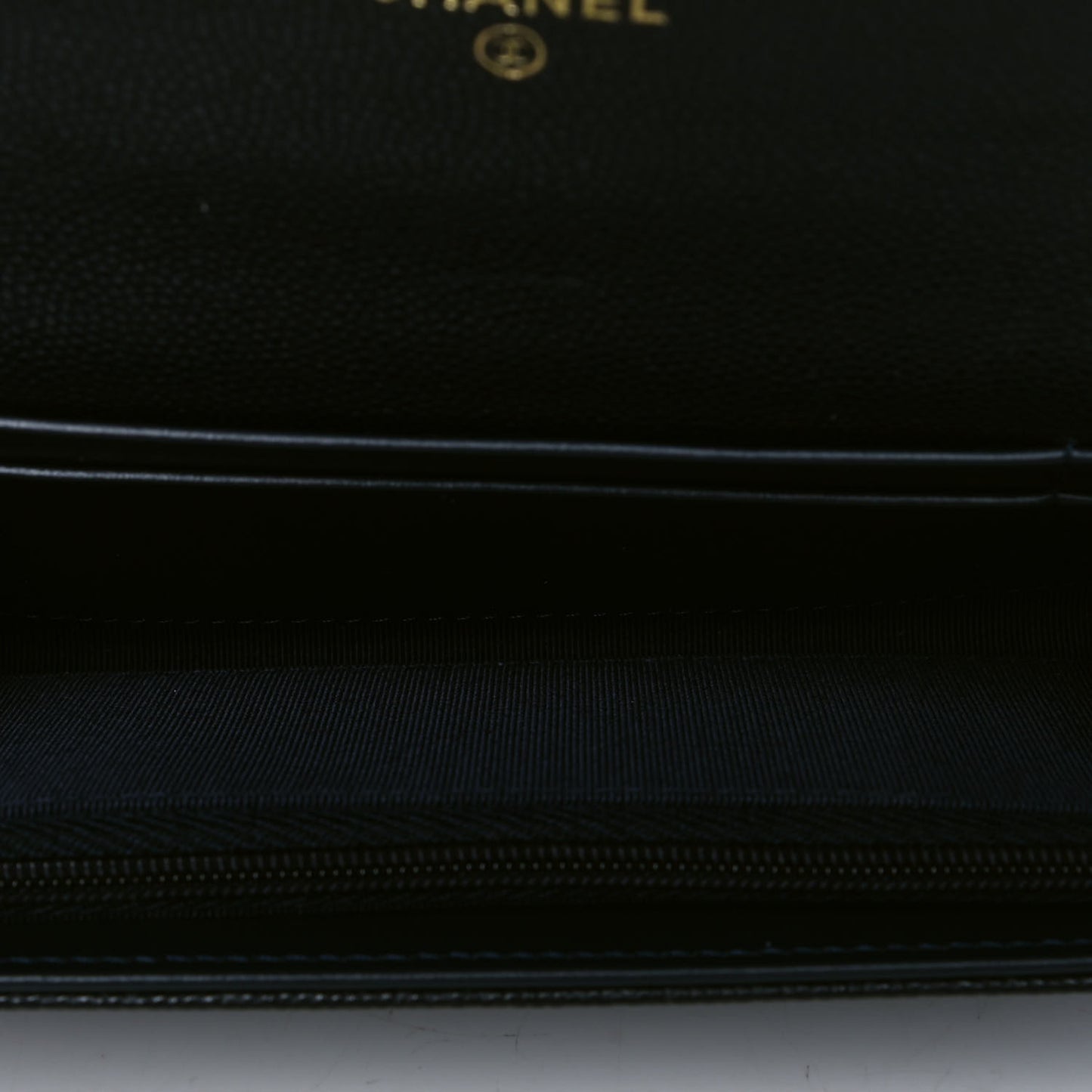 Caviar Quilted Medium Flap Wallet Navy