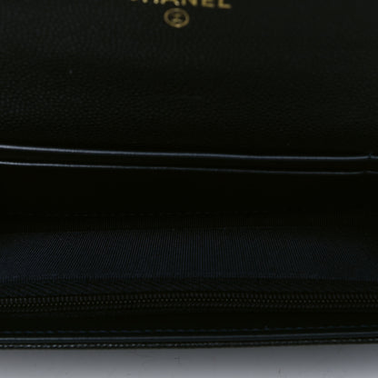 Chanel Caviar Quilted Medium Flap Wallet Navy 4 of 5