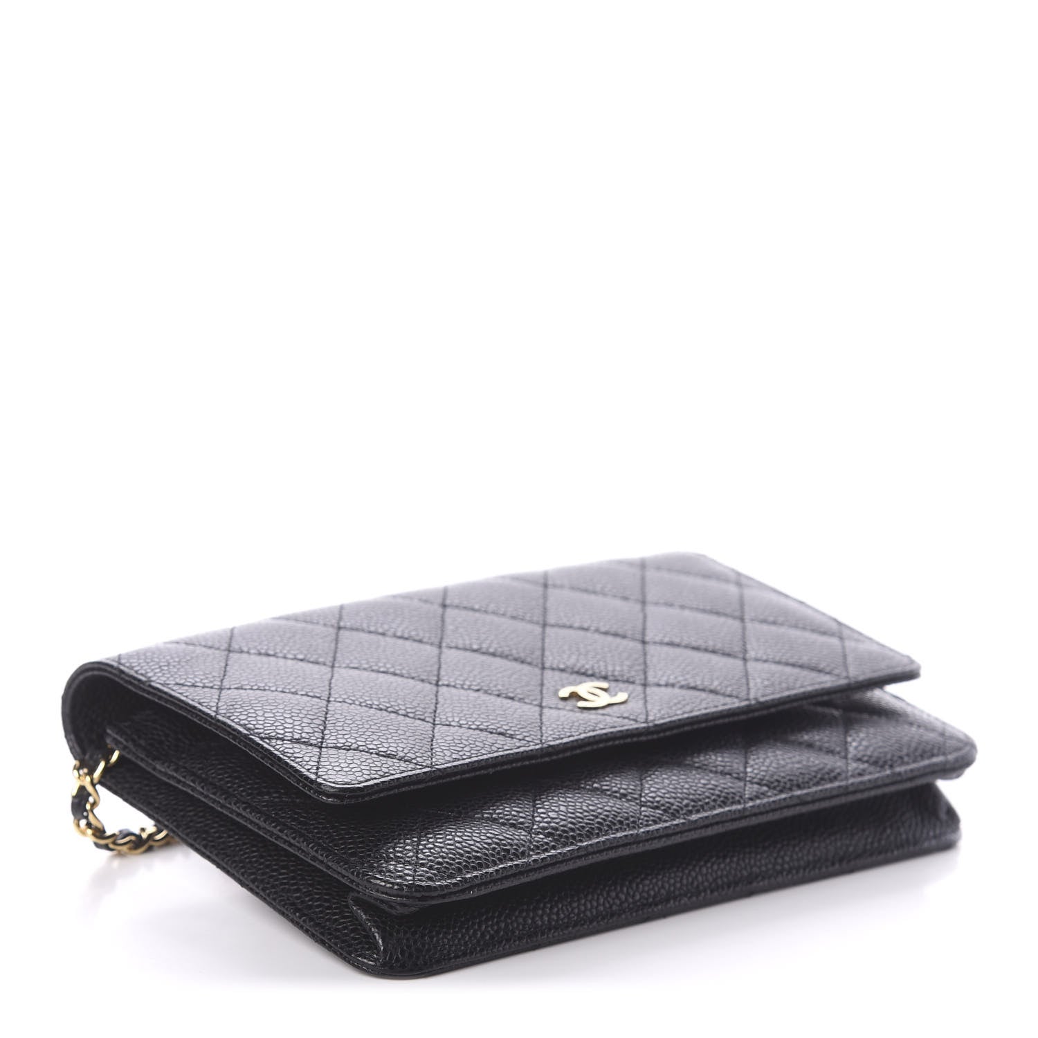 Chanel Caviar Quilted Wallet On Chain WOC Black 4 of 10