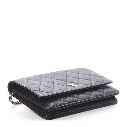 Chanel Caviar Quilted Wallet On Chain WOC Black 4 of 10