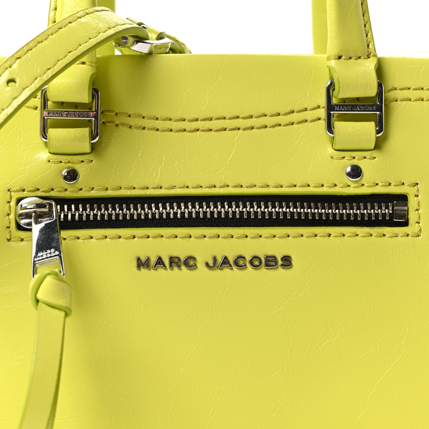 Marc Jacobs Textured Calfskin Mini Cruiser Convertible Satchel Limoncello 8 of 10
