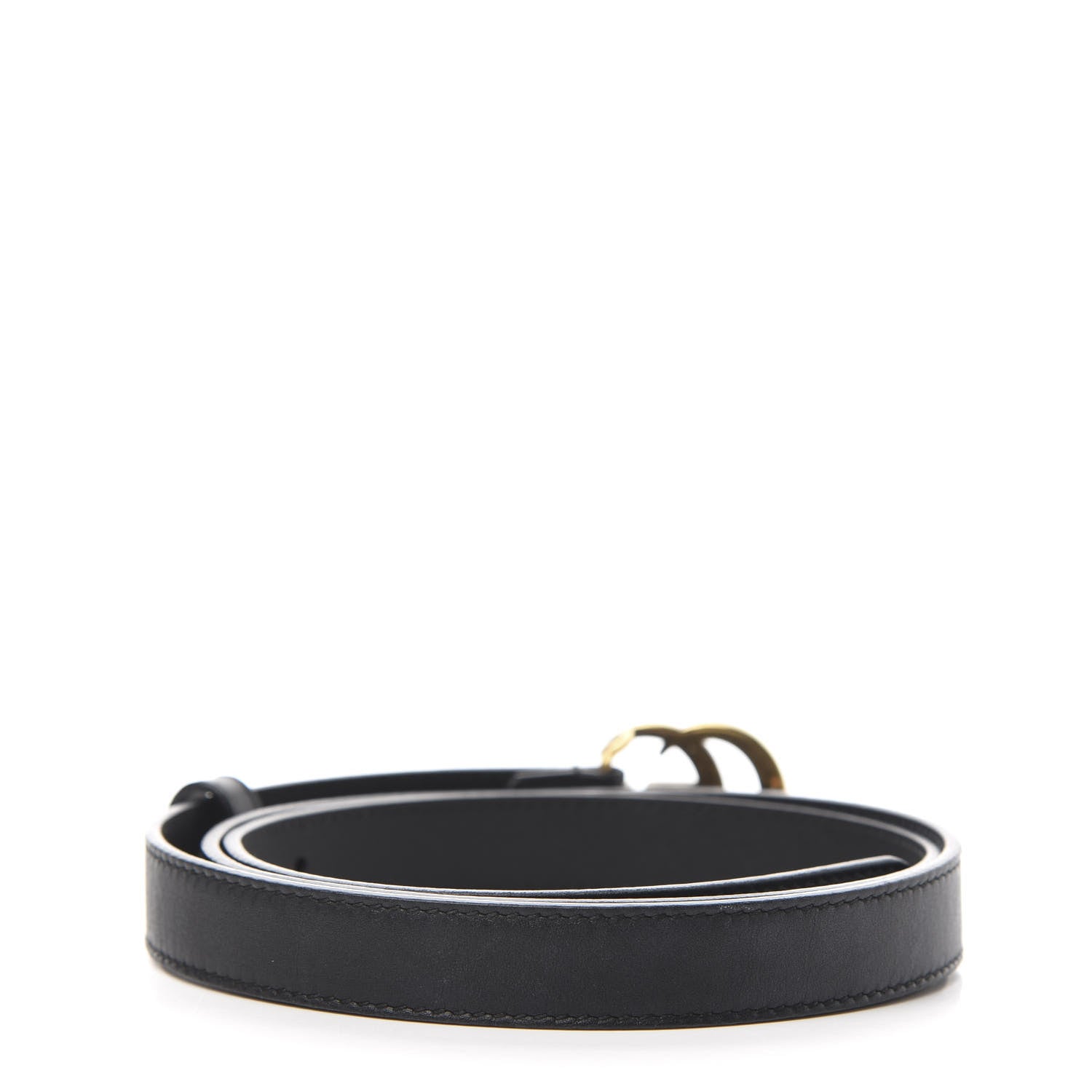 Gucci Calfskin Double G 20mm Belt 95 38 Black 3 of 6
