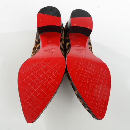 Christian Louboutin Calf Hair Leopard Print Zazou Oxfords 39 5 of 7