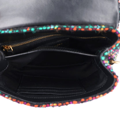 Saint Laurent Tweed Toy Loulou Shoulder Bag Black 6 of 11