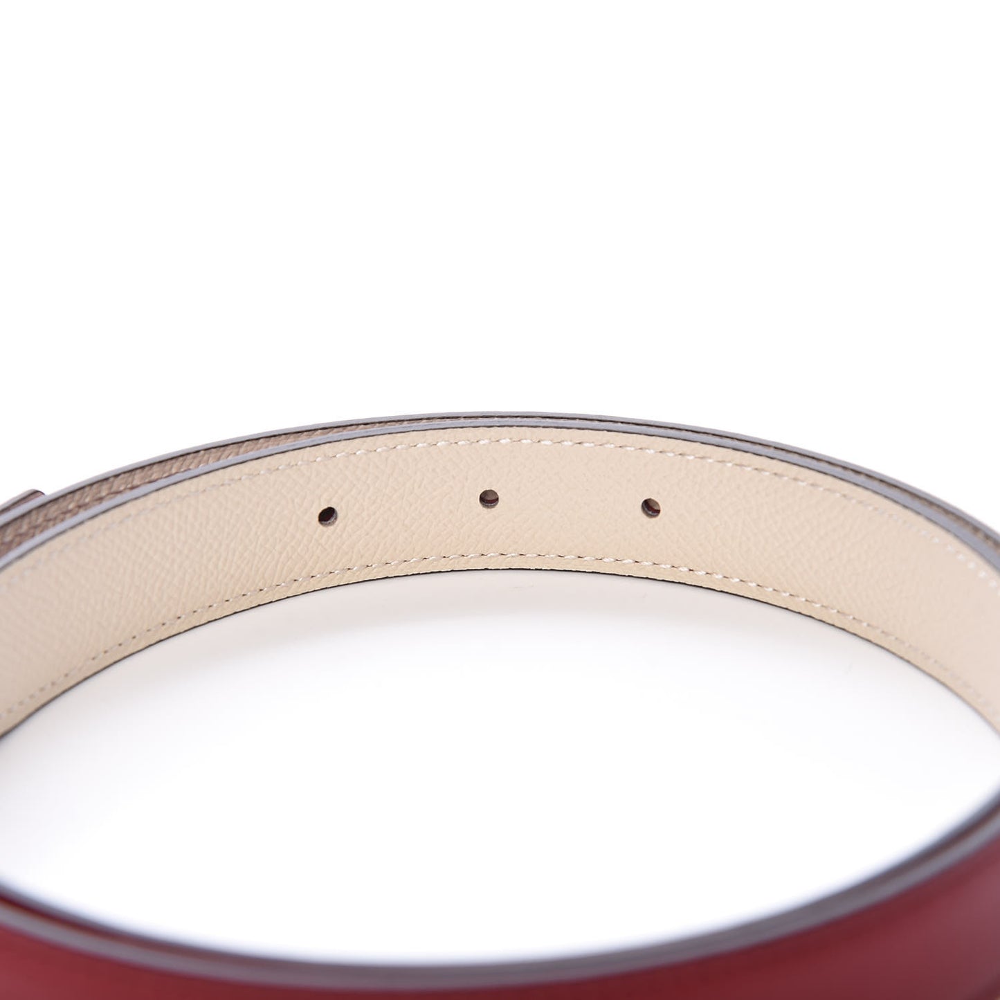 Swift Epsom 24mm Belt Strap 90 Rouge Grenat Craie