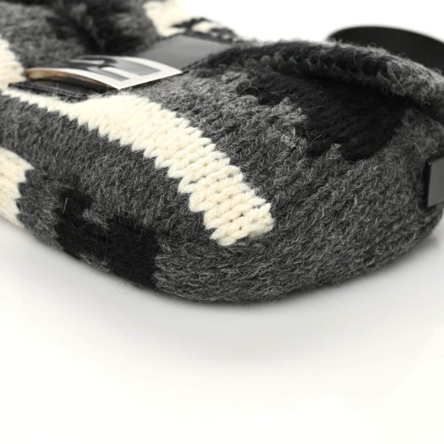 Wool Knit Mama Baguette Grey
