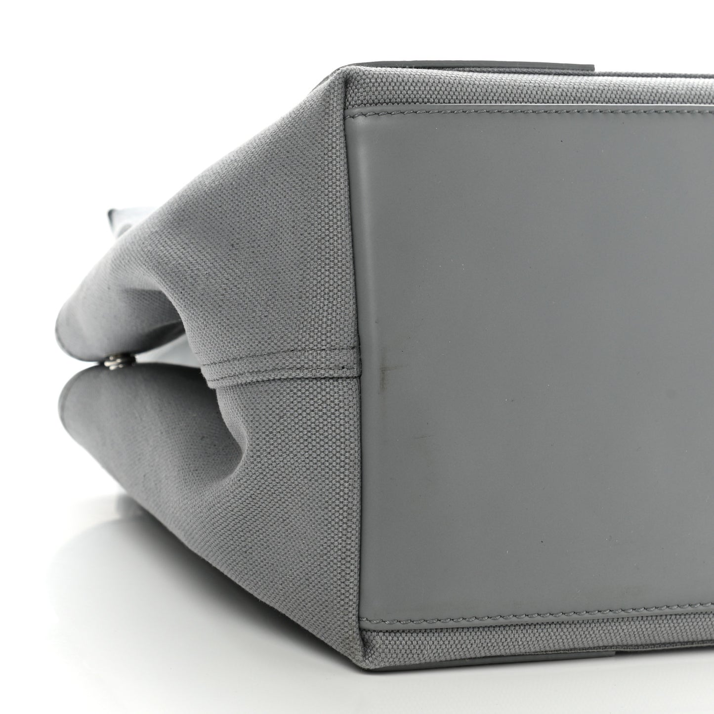 Cotton Canvas Silk Calfskin S Navy Cabas Balenciaga Grey