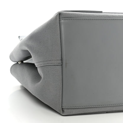 Balenciaga Cotton Canvas Silk Calfskin S Navy Cabas Balenciaga Grey 11 of 12