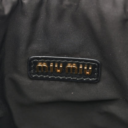 Miu Miu Vernice Trapunto Quilted Mini Spirit Ciré Bag Black 6 of 13