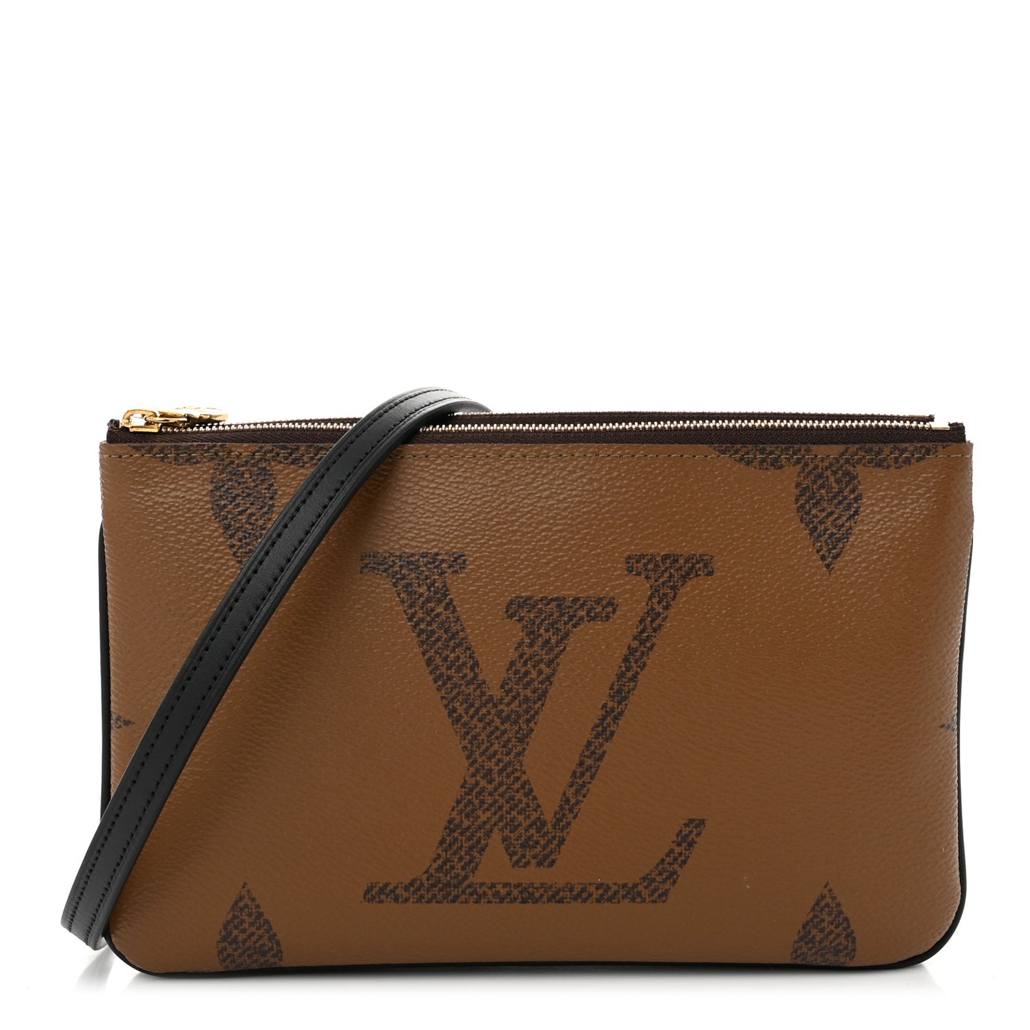 Reverse Monogram Giant Double Zip Pochette