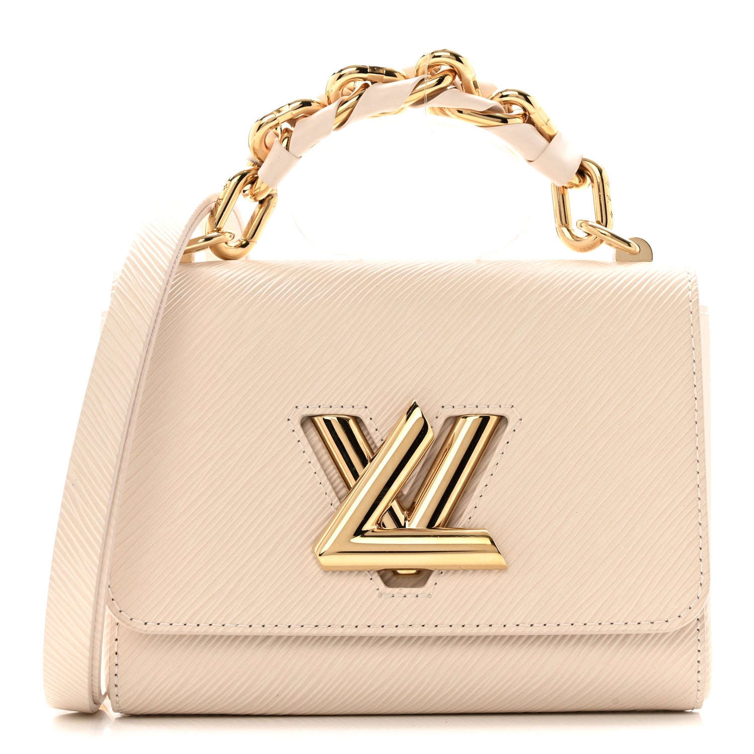 Louis Vuitton Epi Twist Braided Chain Shoulder Bag PM Quartz White 1 of 12