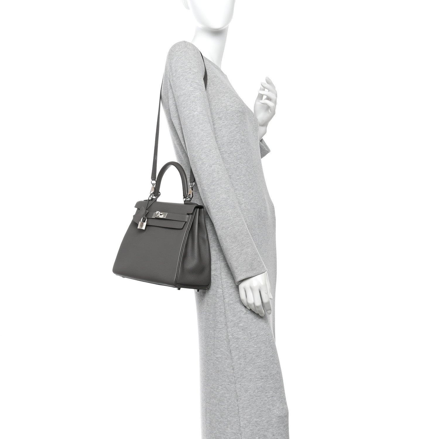 Hermes Togo Kelly Retourne 28 Etain 2 of 13