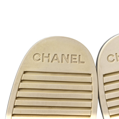 Chanel Lambskin Shearling Quilted CC Turnlock Loafers 39 Black 6 of 9