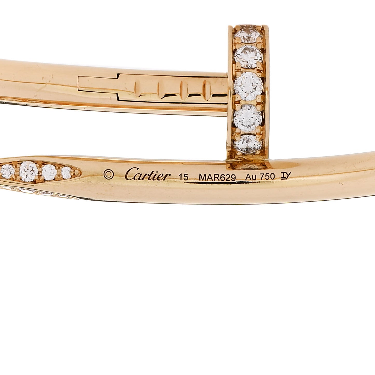 18K Yellow Gold Diamond Juste Un Clou Bracelet 15