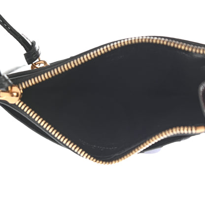Balenciaga Grained Calfskin Neo Classic Brass Hardware Long Coin Case Card Holder Black 3 of 7