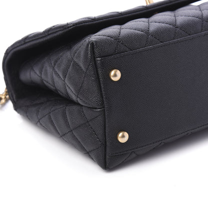 Chanel Caviar Quilted Small Coco Handle Flap Black 7 of 11