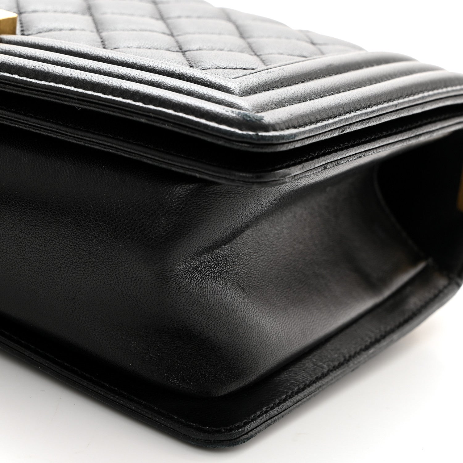 Chanel Lambskin Quilted Medium Boy Flap Black 10 of 12