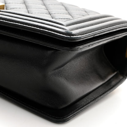 Chanel Lambskin Quilted Medium Boy Flap Black 10 of 12
