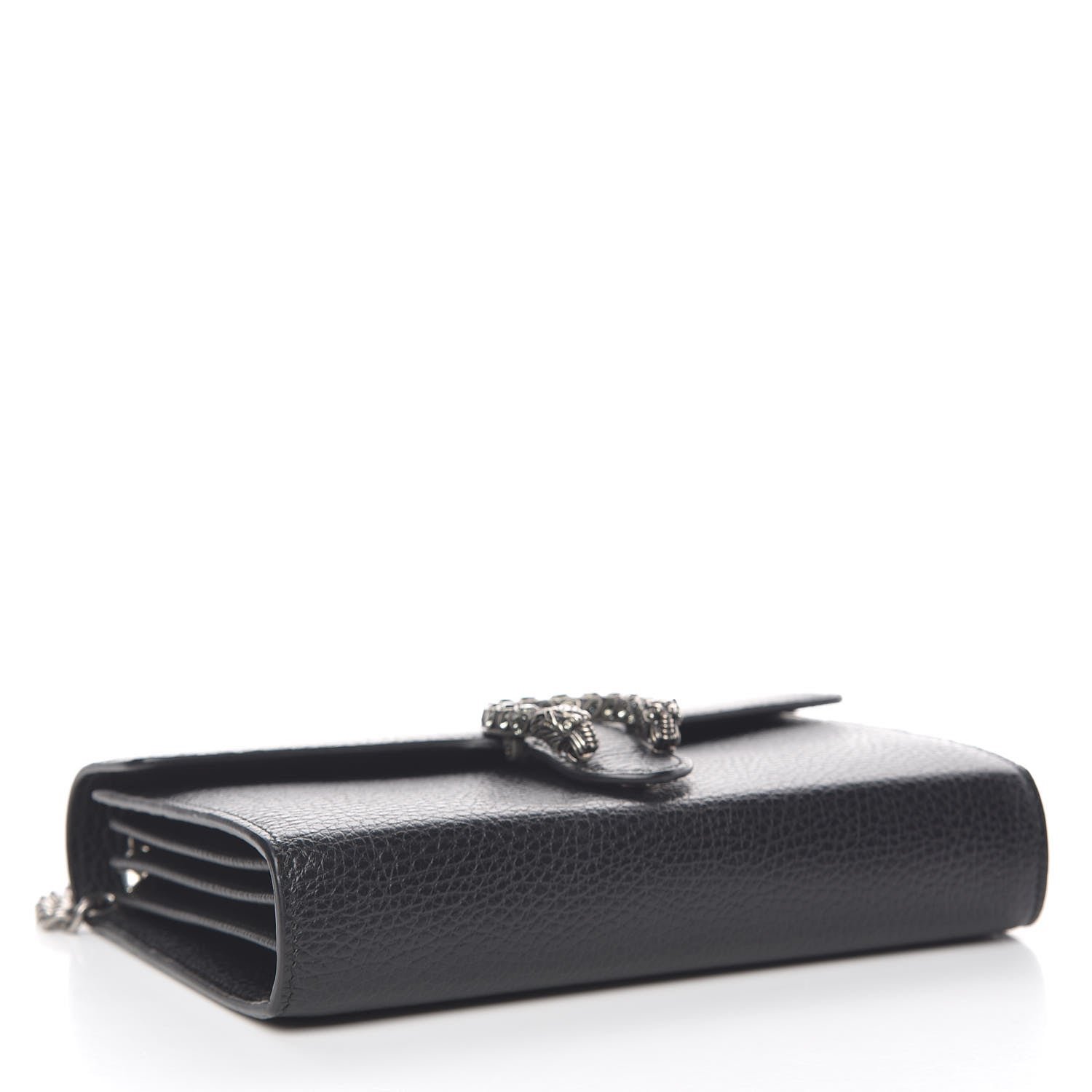 Gucci Calfskin Mini Dionysus Chain Wallet Black 4 of 15