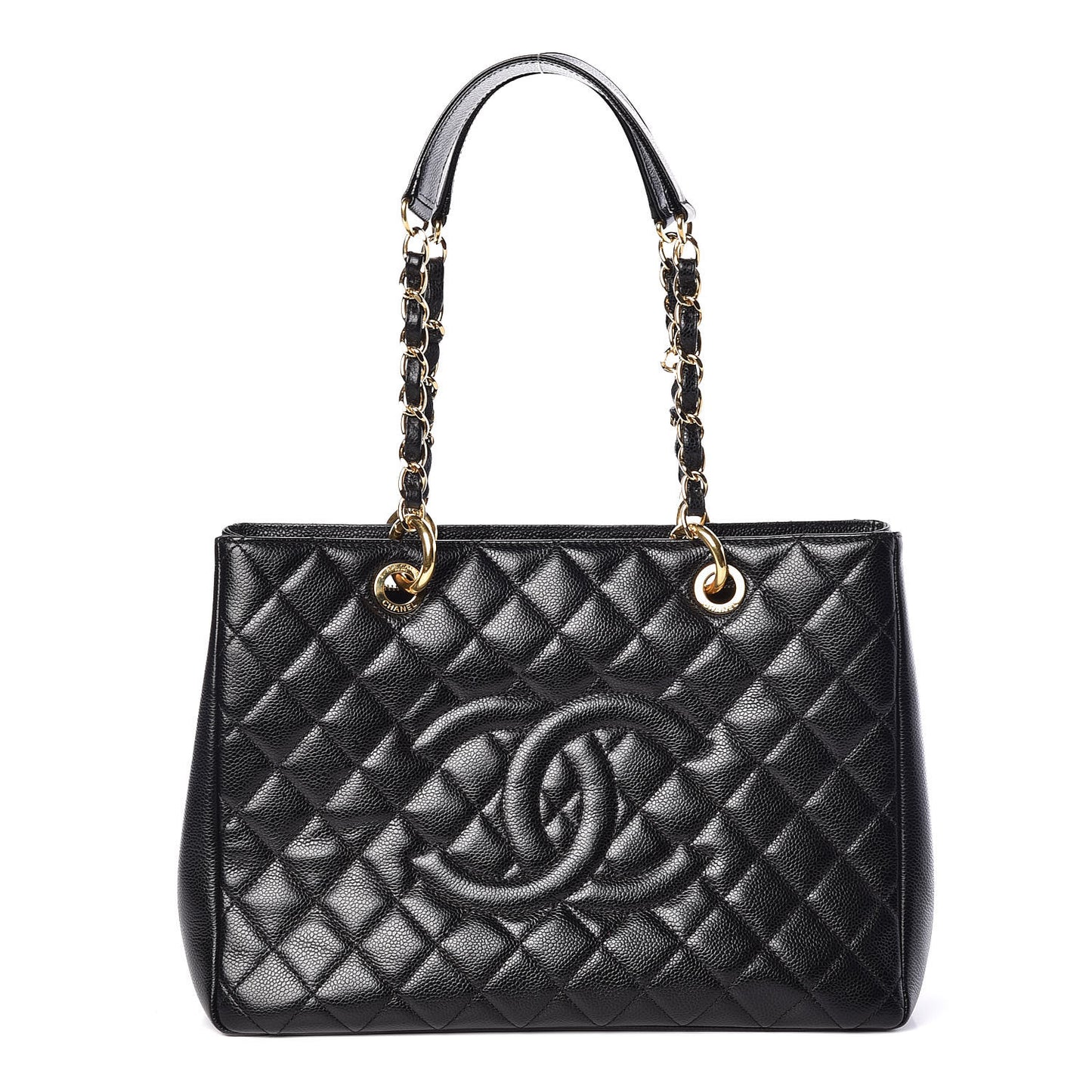 Caviar Quilted Grand Shopping Tote GST Black