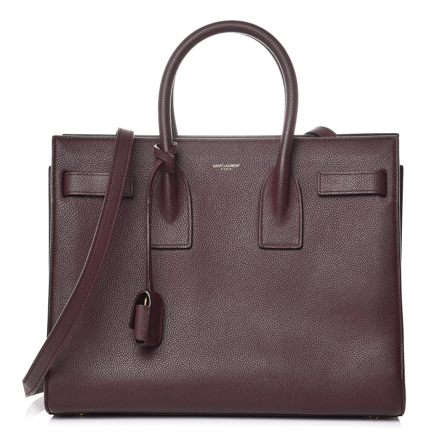Grained Calfskin Small Classic Sac De Jour Bordeaux