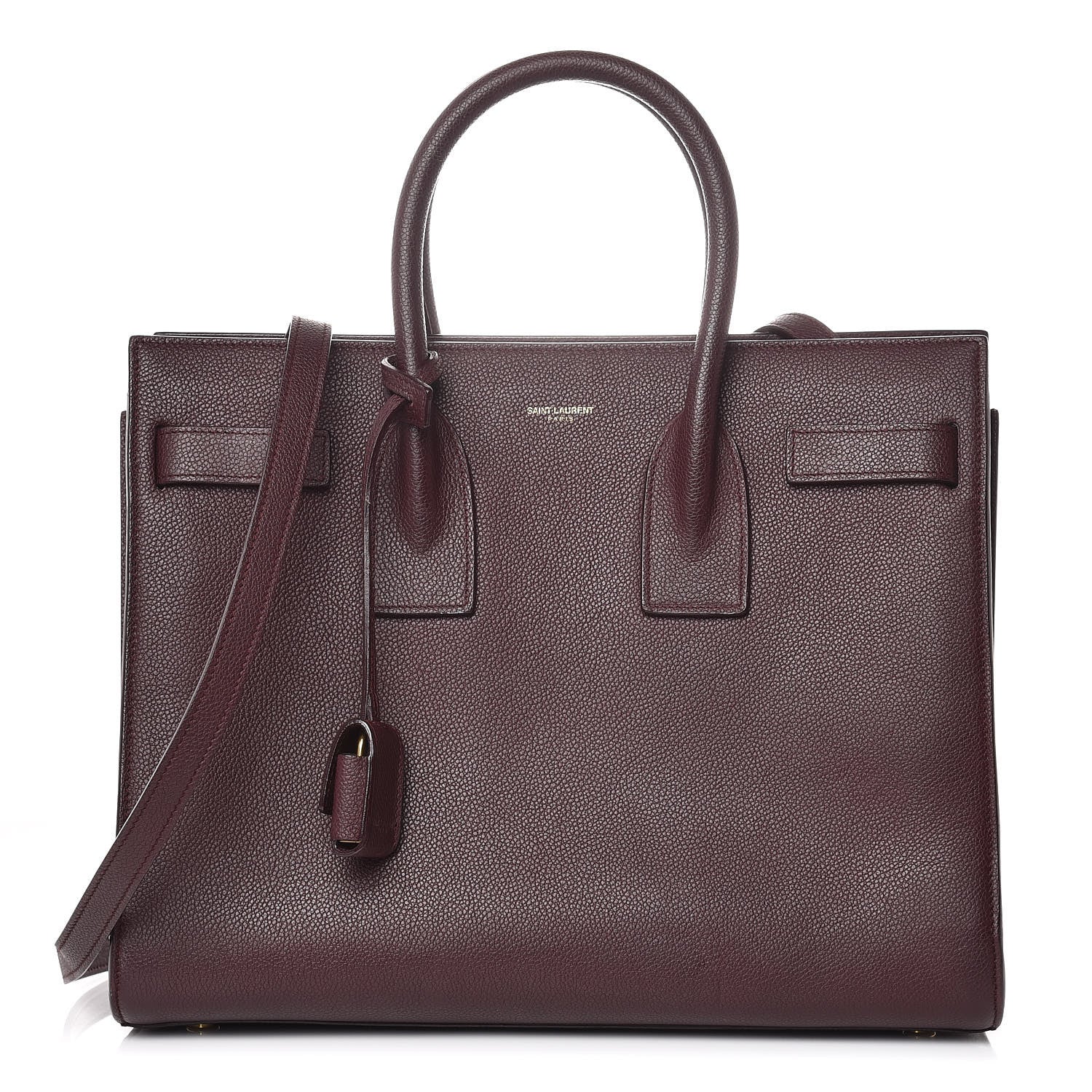 Saint Laurent Grained Calfskin Small Classic Sac De Jour Bordeaux 1 of 20