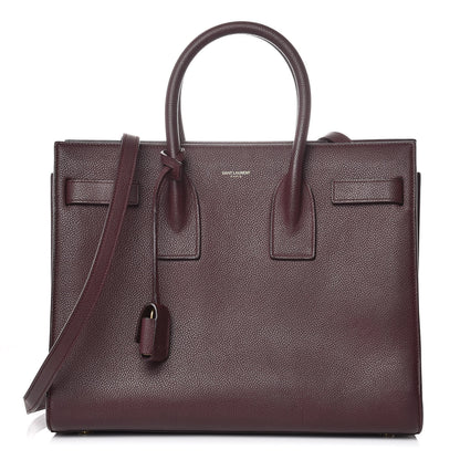 Saint Laurent Grained Calfskin Small Classic Sac De Jour Bordeaux 1 of 20