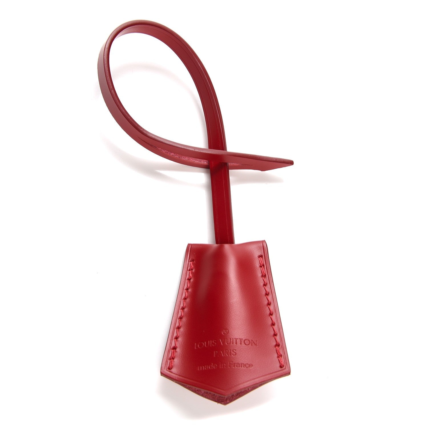Louis Vuitton レザー キーホルダー レッド タイムセール本日終了 Louis Vuitton Calfskin Clochette Key Bell Holder Red 209183