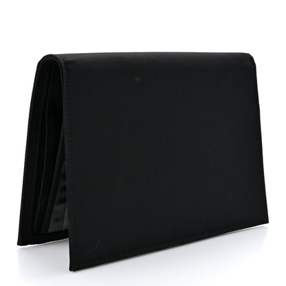 Prada Tessuto Nylon Tri-Fold Compact Wallet Black 3 of 8
