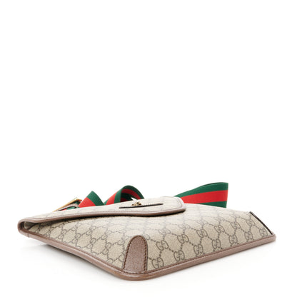Gucci GG Supreme Monogram Web Medium Neo Vintage Flap Messenger Bag Beige New Acero 4 of 10