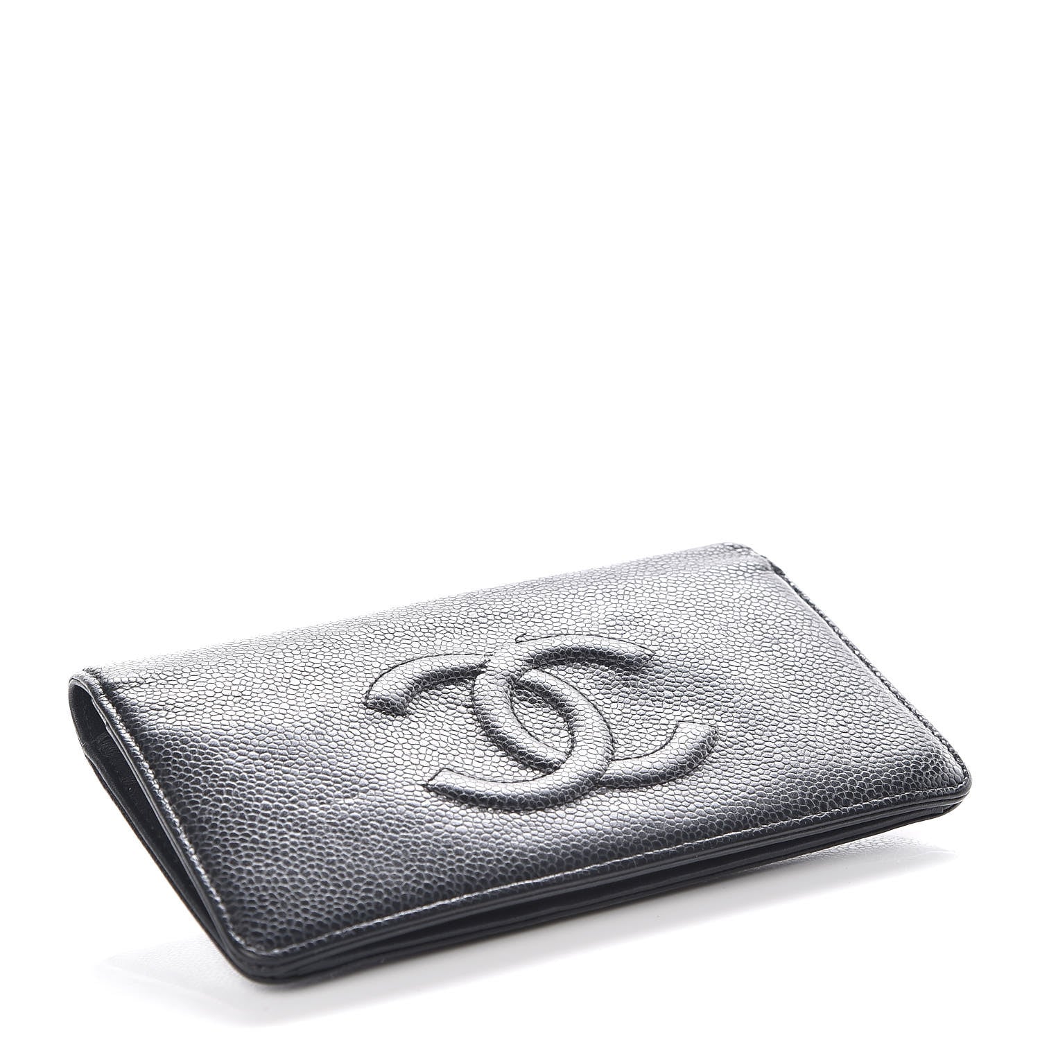 Chanel Caviar Timeless CC Yen Wallet Black 4 of 10