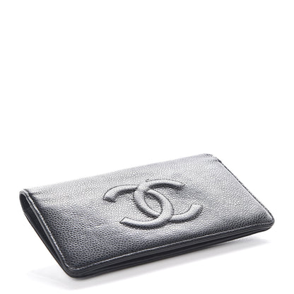 Chanel Caviar Timeless CC Yen Wallet Black 4 of 10