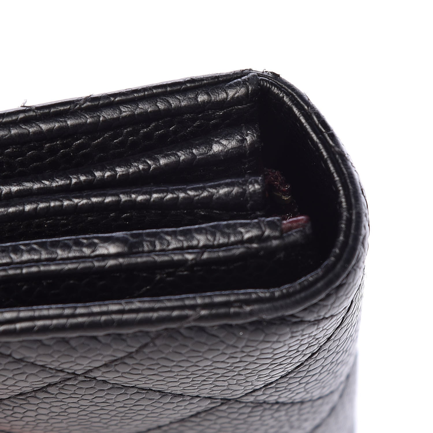 Chanel Caviar Quilted Large Gusset Flap Wallet Black 10 of 13